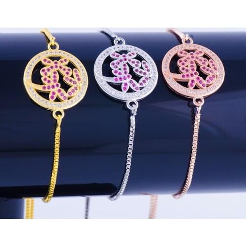 Christmas Bracelets Gift Jewelry Supplies Women Fashion Dragonfly Connector Charms Adjustable Chains Charm Bracelets