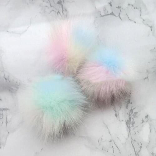 1PC Multicolor False Hairball Hat Ball Pom Pom Handmade DIY Handmade Craft Artificial Wool Ball Cap Accessorie