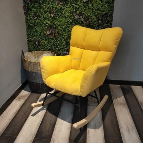 Nordic Living Room Furniture Rocking Chair Minimalist Modern Home Balcony Lounge Chair Light Luxury Bedroom Leisure Chair
