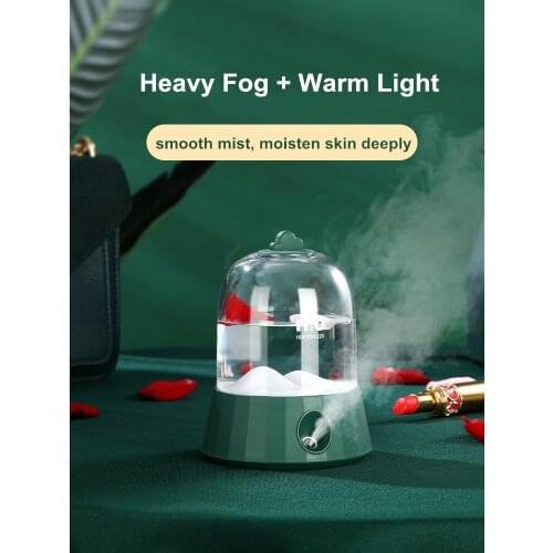 Retro Wireless Air Humidifier USB Portable Aroma Diffuser 2000mAh Battery Rechargeable Essential Oil Humidificador with Lamp
