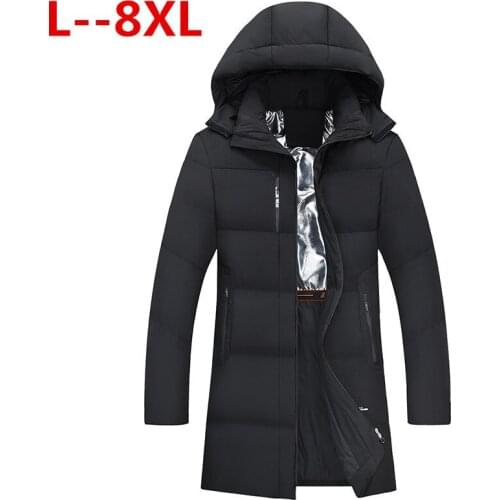 Plus size 10XL 8XL 6XL windproof warm winter jacket men brand clothing long thick coat male quality hooded parkas men Big large