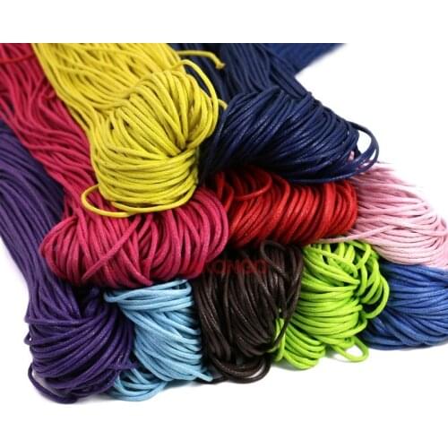 Waxed Cotton Beading Cord Rope for Making Bracelet Necklace Jewelry Decorative Handcraft Accessories 1.5mm