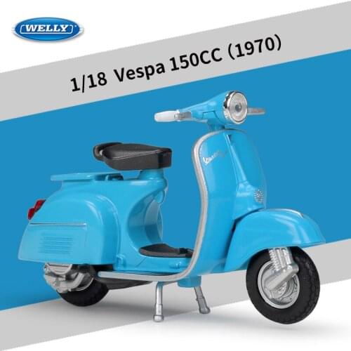 Welly 1:18 Diecast 150CC 1970 High Simulator Scooter Motorbike Motorcycle Bike Alloy Metal Model