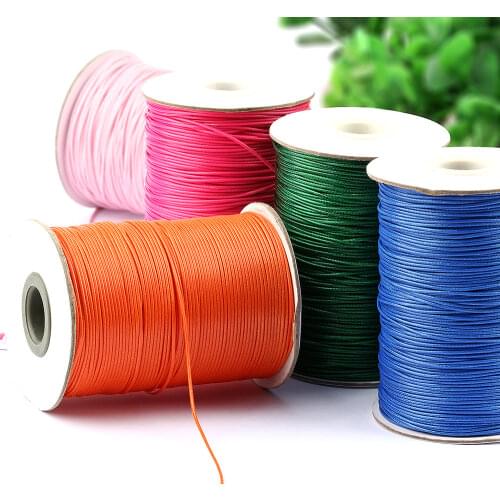 1mm 160m Waxed Rope Diy Handmade Braided Cards For Jewelry Decorative Making Wax Polyester Thread