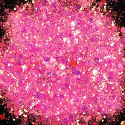 15Bag Wholesale 50g Holographic Mixed Hexagon Shape Chunky Nail Glitter Sequins Sparkly Flakes Slices Body Eye Face Glitter