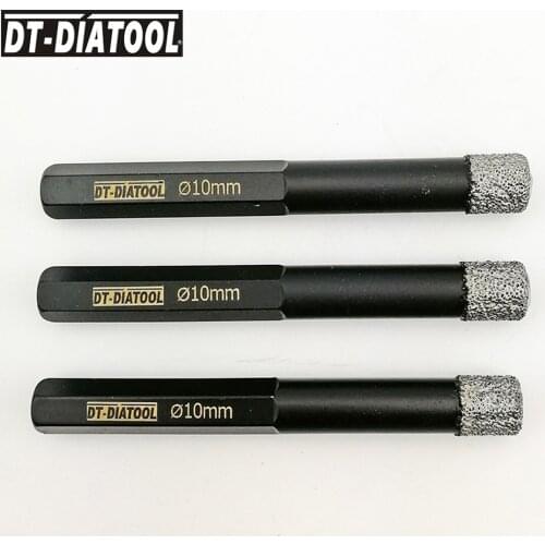 3pcs Vacuum Brazed Diamond drilling Core Bits Hole Saw Dry drilling for Stone Ceramic Tile For Granite or Marble