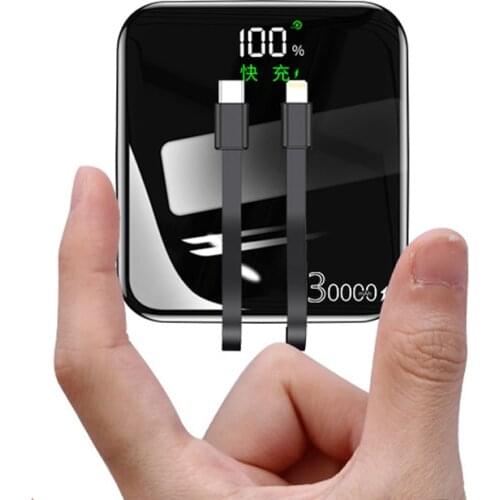 30000mAh Mini Power Bank for Xiaomi Huawei iPhone Samsung Poverbank 40W PD Portable Fast Charger External Battery Pack Powerbank