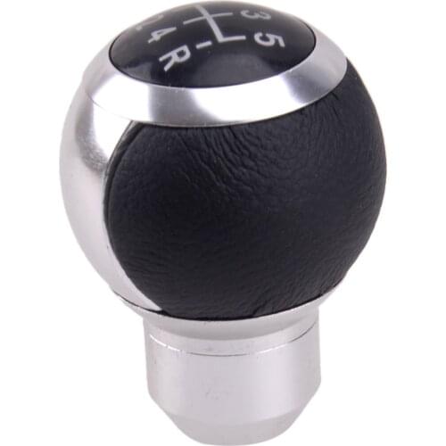 5 Speed Silver Car Round Manual Transmission Gear Shifter Shift Lever Knob for Universal Vehicles Trucks