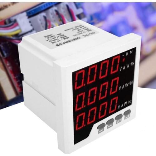 96-UIF Multifunction Meter 3 Phase Digital Display Volt Amp Frequency Measuring Meter Measuring Tool Frequency Meter