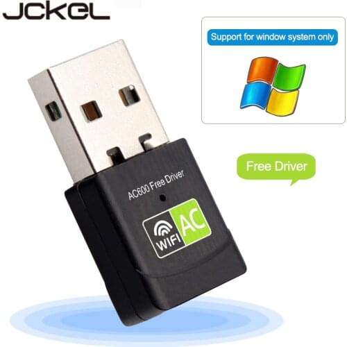 JCKEL Wifi Adapter USB Antenna Ethernet AC 600 Mbps Dual Band Wi Fi Receiver Wi-Fi USB Lan Adapter Dongle Wireless Network Card