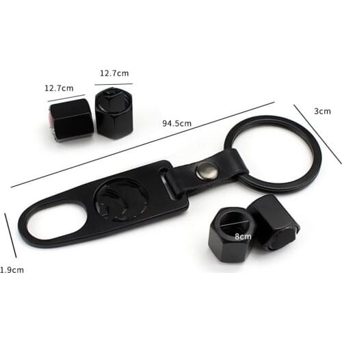 Car styling Tire Valve Core Cap Logo Wrench Key Ring Tire Valve Bonnet