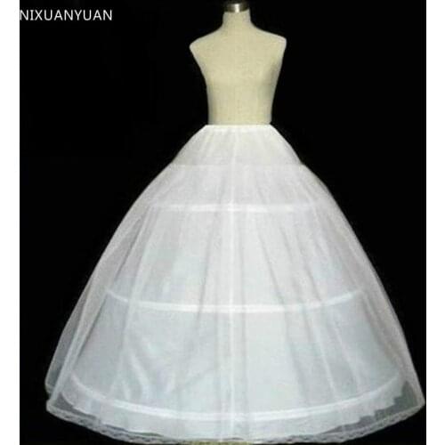 White 3 hoop 2 Layer petticoat Crinoline Underskirt bridal wedding dress Gown 2021