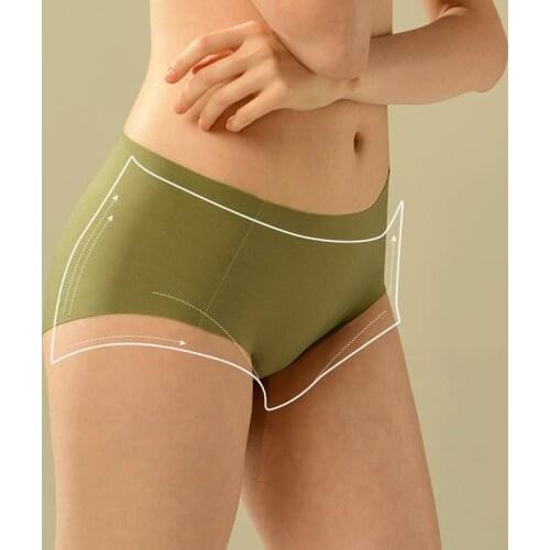 Seamless Womens Panties Silk Mid Rise Underwear Woman Plus Size Female Underpants Lady Briefs Girls Smooth Plain Panty