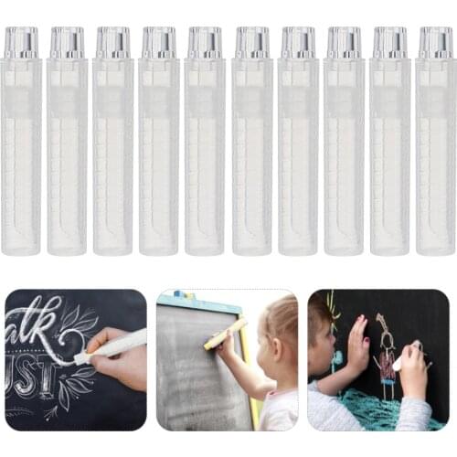 10Pcs Durable Chalk Holder Plastic Transparent Eco-Friendly Water Soluble Chalk Clip Cover For Hoe Chalk Teacher Student