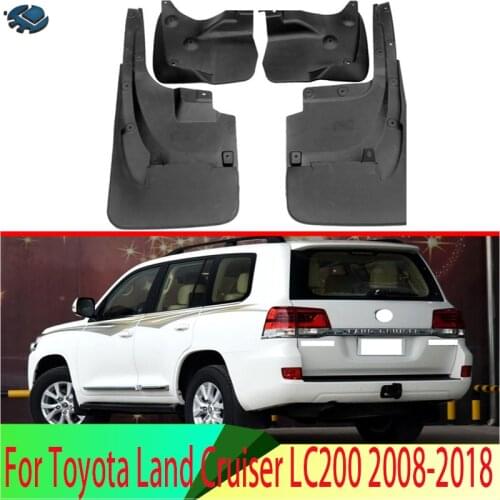 For Toyota Land Cruiser LC200 2008-2018 Mud Flaps Splash Guard Mudguards Fender 4PCS/Set 2010 2012 2013 2015 2017