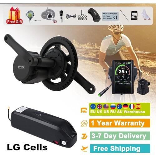 36V 350W Bafang Mid Drive Motor Electric Bike Conversion Kit With 7.8Ah Downtube Battery 8fun BBS01B BBS01 E-Bike Engine Power