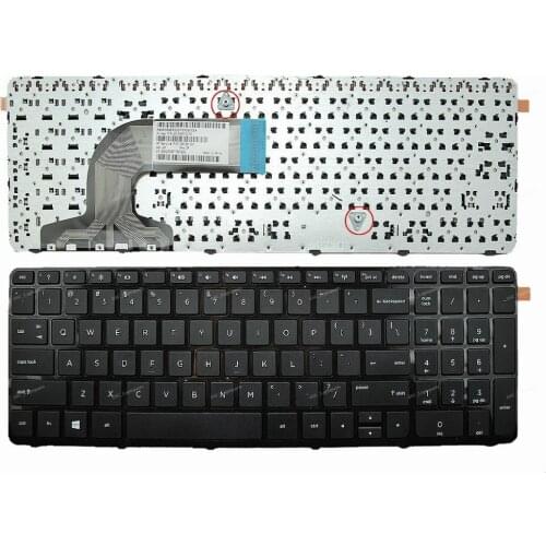 New US English Keyboard For HP Pavilion 15-e 15-n 250 G3 255 G3 256 G3 Laptop Glossy Frame Black