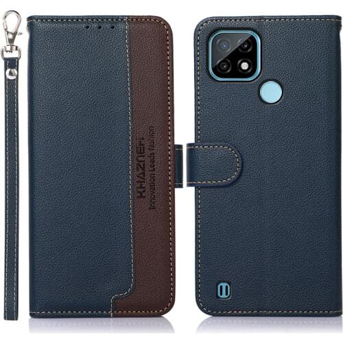 Leather Texture Flip Case Funda Realme C21 Luxury Cover RFID Blocking Wallet Book Skin for OPPO Realme C21 Case Realmi C25 C 21