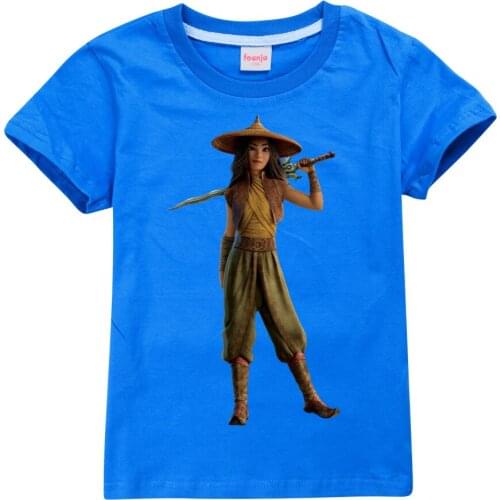 Summer Baby girls Boys Children tshirts Blouses Kids cute Raya and The Last Dragon Tops 3D Print Clothing Infants Party Shirt