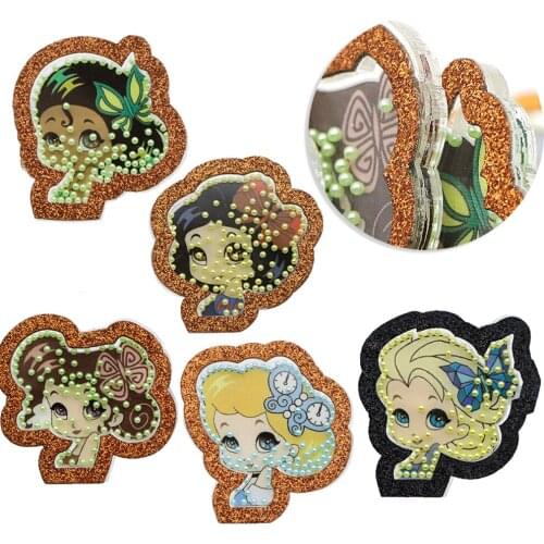 Cartoon Beads Quicksand Acrylic Planar Resins Cabochons Flatback 1pcs,DIY Craft Supplies Jewelry Accessories Material,1Yc17095