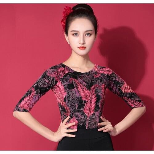 New National Standard Dance Clothes For Women Adult Professional Latin Dance Tops Ballroom Dance Performance Clothing DQL5381