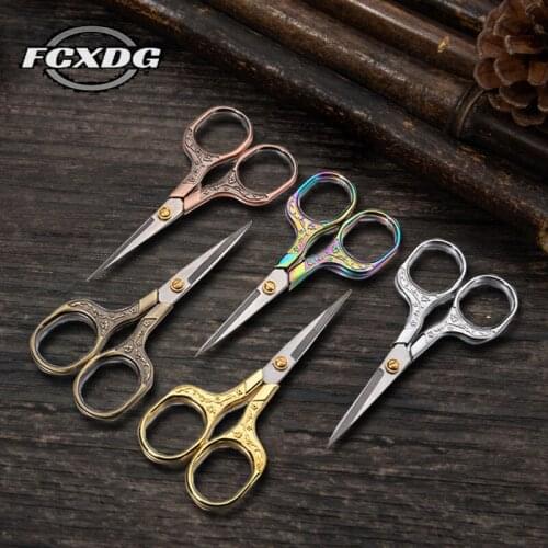 Sharp Stainless Steel Sewing Scissors for Fabric Hot Sale High Quality Retro Craft Scissors Sewing Tools Zig Zag Fabric Scissors