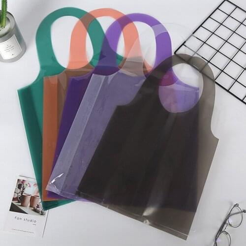 Thickness Clothes Plastic Gift Bag With Handle Plastic Shopping Bag 10pcs Wedding Party Shopping Plastic Handle Bags For Shops