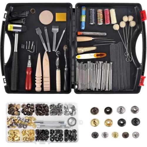 DIY Hand Sewing Leather Production Craft Leather DIY Leather Tool Set Hand Sewing Set leather craft tools tip hole punch