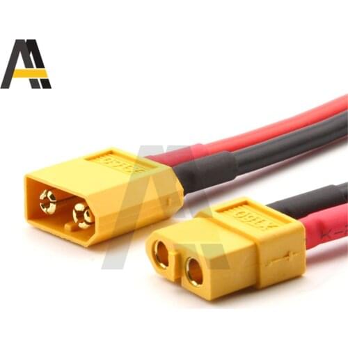 XT60 Battery Male Female Connector Plug with Silicon 14 AWG Wire for 7.4v 11.1v 14.8v 22.2v battery