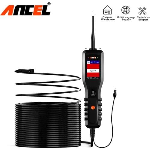 ANCEL PB100 Circuit Probe Car Battery Tester 12V/24V Electric Circuit Tester AC DC Voltage Tester Powerscan Battery Tester