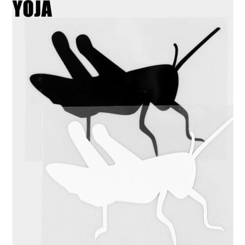 YOJA 12.9×8.6CM Vinyl Decal Cartoon Animals Handsome Locust Pattern Car Stickers Black/Silver 19C-0479
