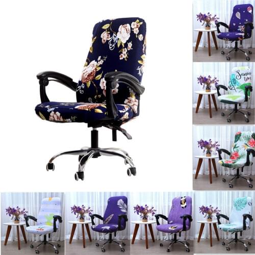 Rotating Office Computer Chair Cover Spandex Printed Covers Stretch Seat Case Removable office Chairs Silpcover housse de chaise