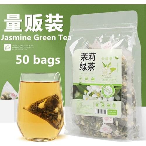 Jasmine Tea Green Tea Combination Triangle Bag Tea Drinking Milk Tea Shop Special Work Tea Jasmine Tea 50 Bubbles