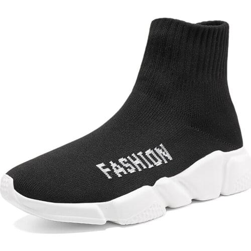 2021 Breathable Ankle Boot Women Socks Shoes Female Sneakers Casual Elasticity Wedge Platform Shoes Zapatillas Mujer Soft Sole