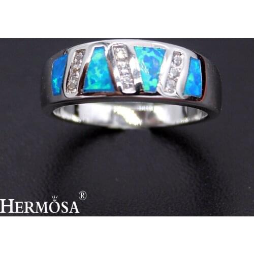 Hermosa Modern Gift Mystic Fire Australia Opal Ring Size 7 8 9 Fashion Women Rings R1037 Charm Lady Jewelry