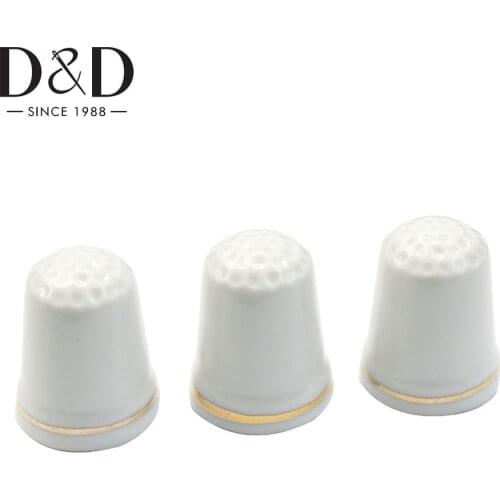 1PC Handworking Sewing Thimble Ceramics Finger Protector Needlework Sewing Tools Accessories Nice Collection&Gift