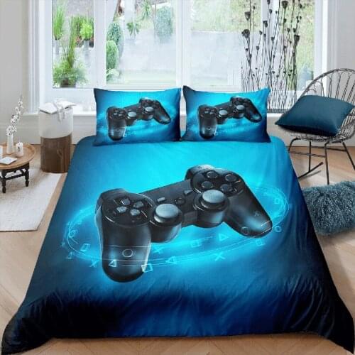 2/3pcs Gamepad Bedding Sets Queen Size Child Duvet Cover Creative Black Comforter Bedspread Set Housse De Couette Bedclothes