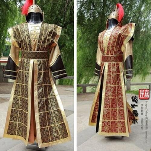 2019 Cute Men Hanfu Hat of Tang Dynasty Cosplay Ancient Chinese Commanding Soldiers Performing Clothing Stage Costumes Wear New