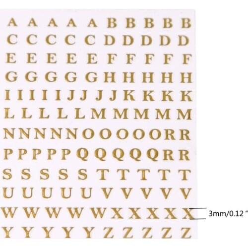 5 Sheets Metal English Letters Stickers Epoxy Resin Mold Fillings Decorations