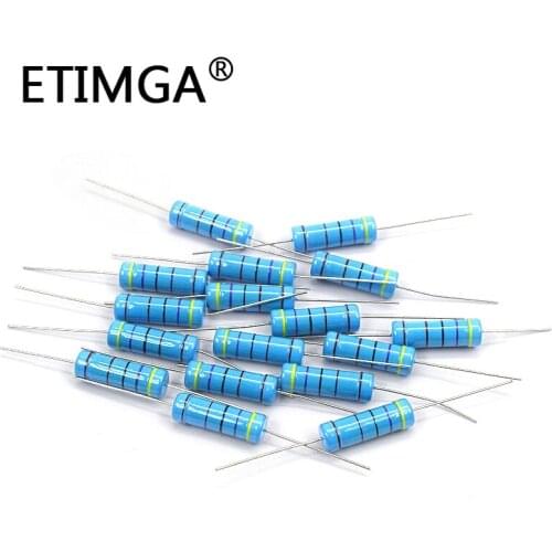 50PCS/LOT 1W 1R~1M 5.1K 5.6K 6.2K 6.8K 7.5K 8.2K 9.1K 10K 12K 15K 18K 20K 22K 24K 27K 30K 33K 36K ohm Metal Film Resistor 1