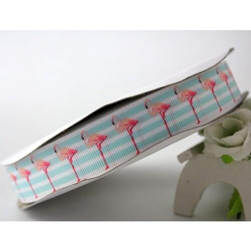 9mm/16mm/22mm/25mm/38mm/75mm Blue stripes flaming print grosgrain ribbon 10/25/50yards DIY gift wrap sewing wedding decor ribbon