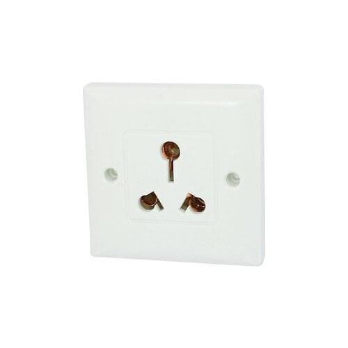 AC 250V 16A 3 Round Pin 3 Pin AU Two Way Socket Wall Outlet Plate Panel White