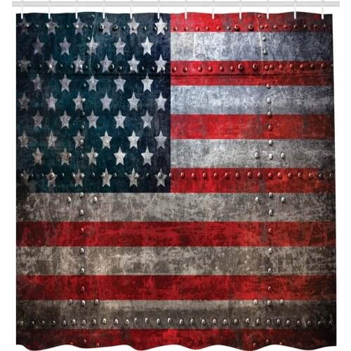 American Flag Royalty Flag Textured US Backdrop on Damaged Board Plate Design Artwork Print