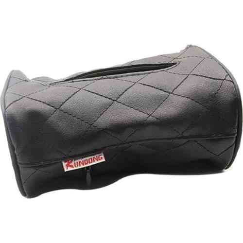 Auto Tissue Box Hanging Mounted Type PU Leather Dual Purpose Toilet Paper Dispenser Car Home Vehicle Supplies Durable Practical