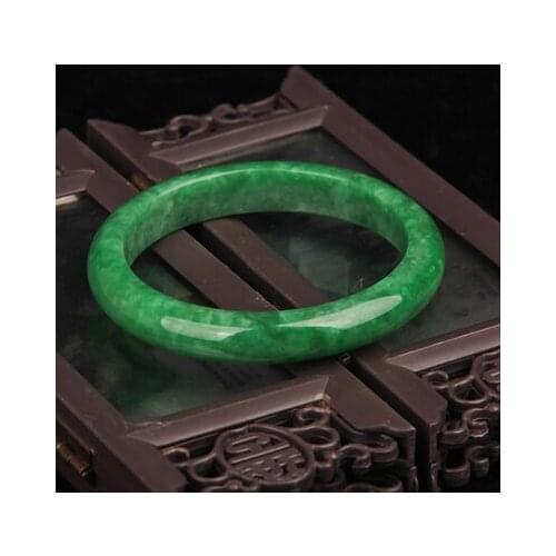 Free Certificate Natural Burmese Jade Green 54mm-62mm Jade Bracelet Elegant Princess Bracelet Best Gift