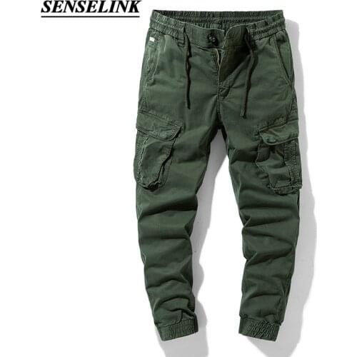 Summer Army Green Jogger Men Cargo Pants Outdoor Tactical Army Pants Casual Loose Classic Multi-Pocket Big Size Cargo Pants Men