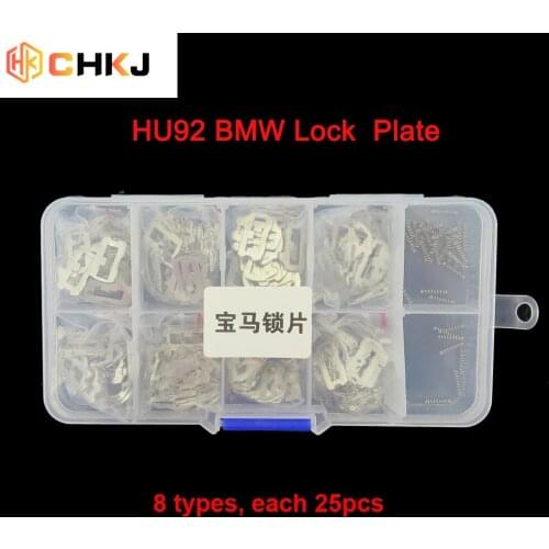 CHKJ 200PCS/Lot 8 Types HU92 Auto Car Lock Reed Plate For BMW Locking Plate Brass Material Repair Accessories Kits Tool