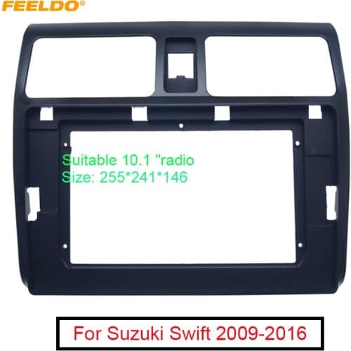 FEELDO Car 2Din Audio Radio Fascia Frame Adapter For Suzuki Swift 09-16 Big Screen 10.1" Dash Stereo Fitting Panel Frame Kit