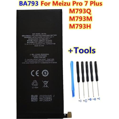 B-TAIHENG High Quality 3500mAh BA793 battery for Meizu Pro 7 Plus Smart phone battery