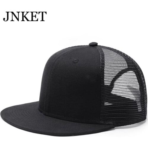 JNKET New Unisex Baseball Cap Hip Hop Caps Flat Brim Cap Mesh Baseball Hats Summer Hat Adjustable Snapback Hat Gorras